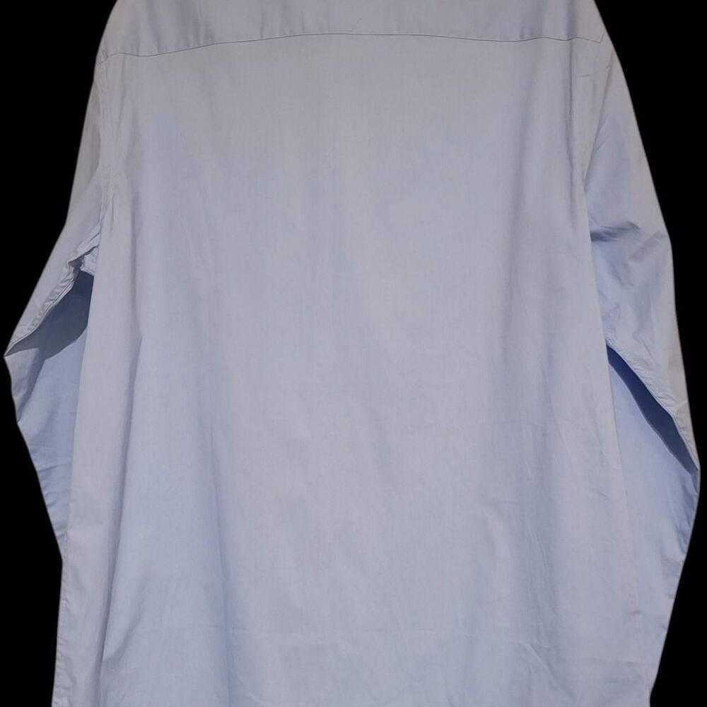 NWT Alex Vando Men's Light Blue Button Front Dress Shirt, Medium - Picture 4 of 5